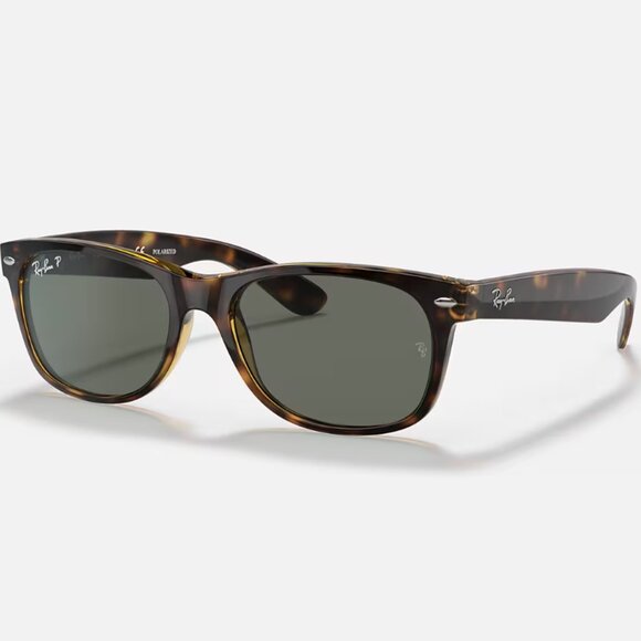 Ray-Ban NEW WAYFARER CLASSIC Polarized Sunglasses RB2132 902/58 55-18 Unisex NEW - Picture 1 of 14